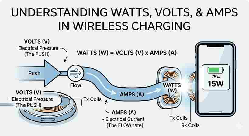 Understanding Watts, Volts, and Amps in Wireless Charging Systems